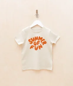Alphabet Bags | Summer Of Fun T-Shirt | Natural & Orange