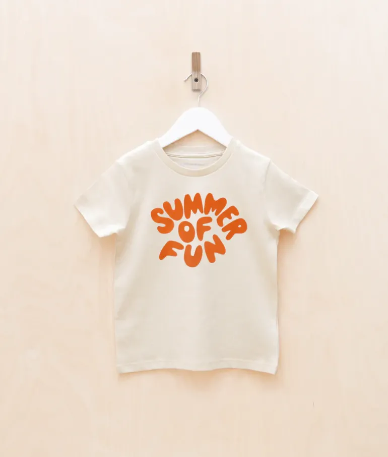 Alphabet Bags | Summer Of Fun T-Shirt | Natural & Orange