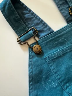 Dotty Dungarees | Nordic Bear Print Dungarees | Blue