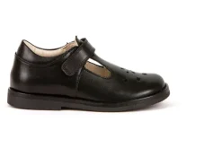 Froddo Evia T-Bar | School Shoes | Black Leather