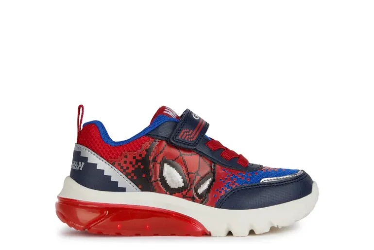 Geox Ciberdron Trainers | Spiderman | Navy & Red