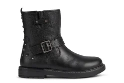 Geox Kids Boots | Eclair Biker | Black Leather