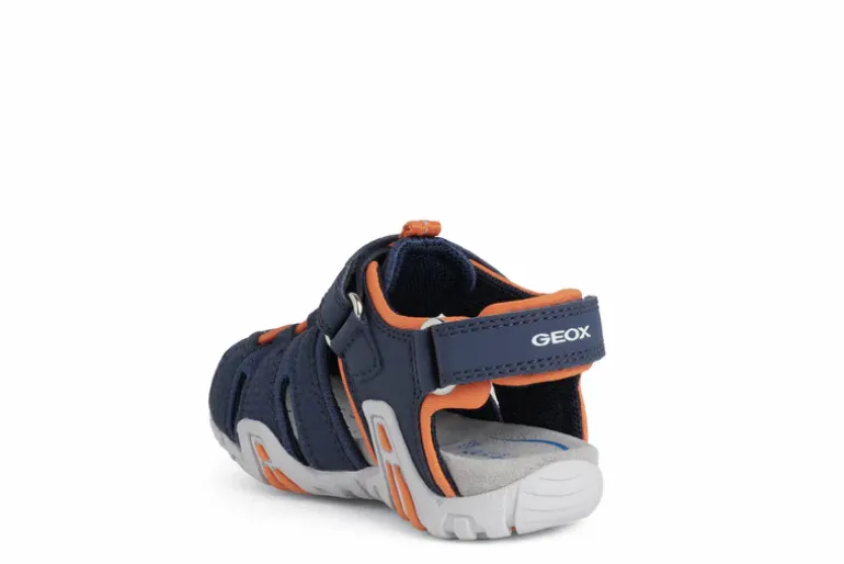 Geox Kids Sandals | Kraze Waterproof | Navy & Orange