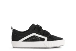 Geox Kids Trainers | Alonisso Canvas Velcro | Black & White