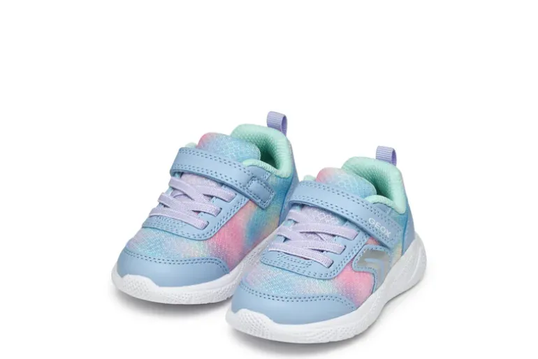 Geox Kids Trainers | Sprintye | Sky & Multi