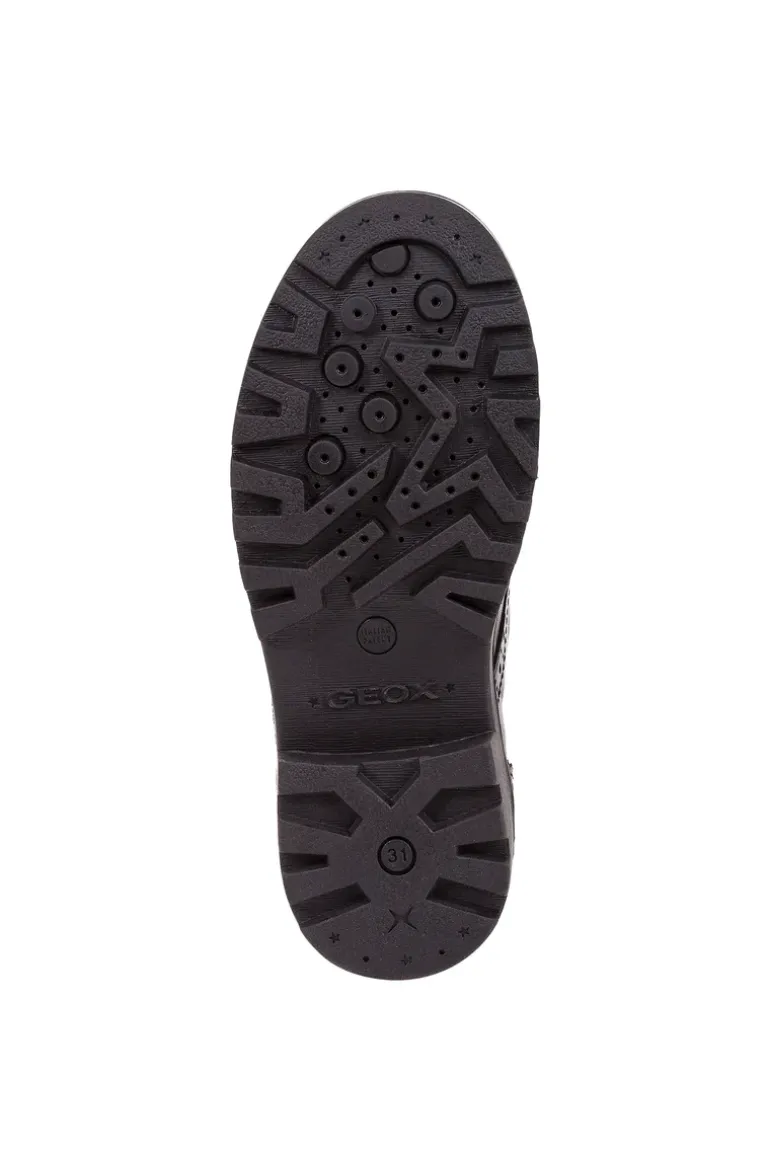 Geox School Shoes | Casey Brogue Lace Up | Black