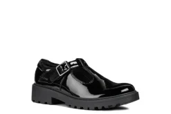 Geox School Shoes | Casey T-Bar | Black Patent