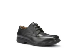 Geox School Shoes | Federico Stitch Lace Up | Black Leather