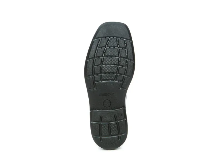 Geox School Shoes | Federico Stitch Lace Up | Black Leather