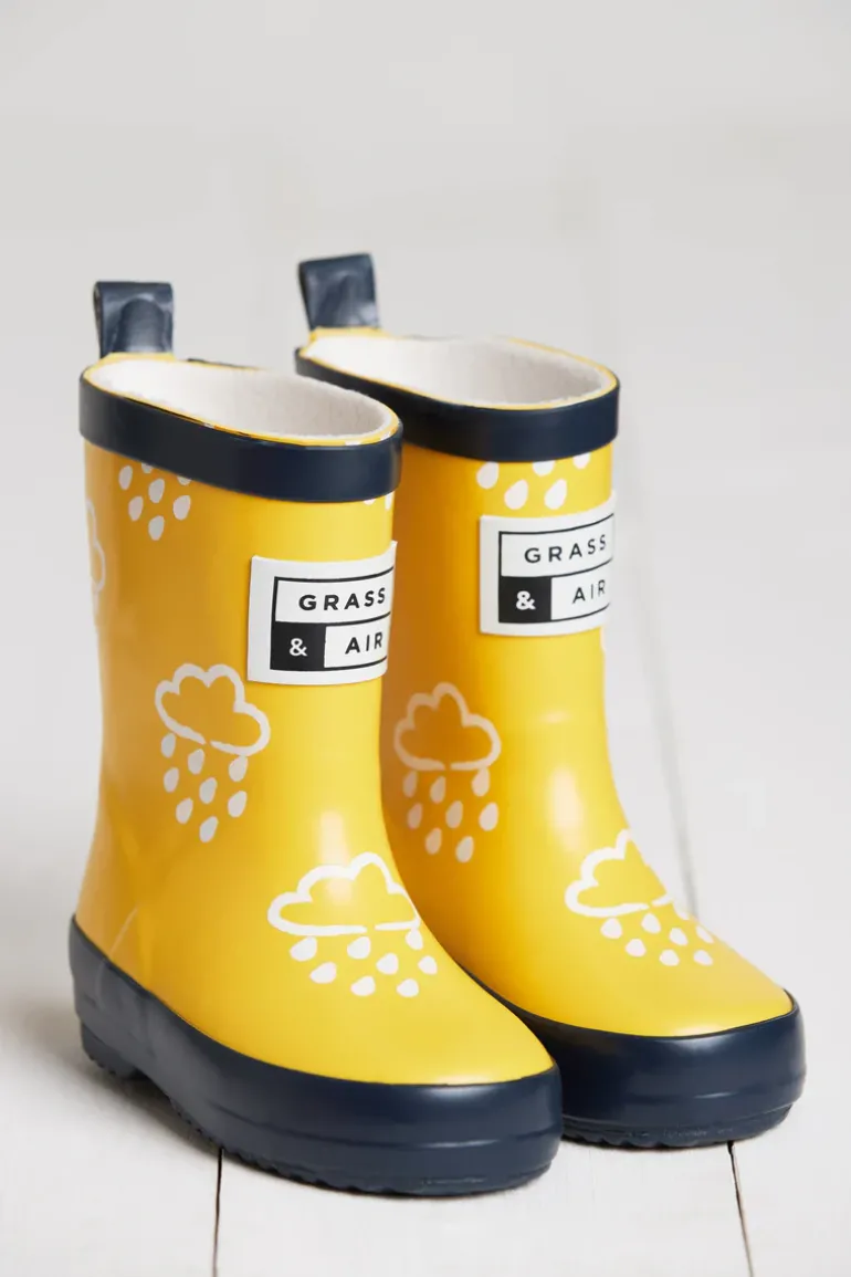 Grass & Air Wellies | Colour Changing | Yellow & Navy