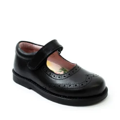 Petasil School Shoes | Claret | Black Leather