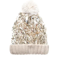 Rockahula Kids Bobble Hat | Gold Shimmer Sequin