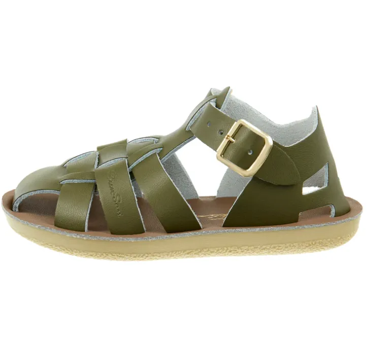 Salt-Water Sun-San | Kids Fisherman Sandals | Olive
