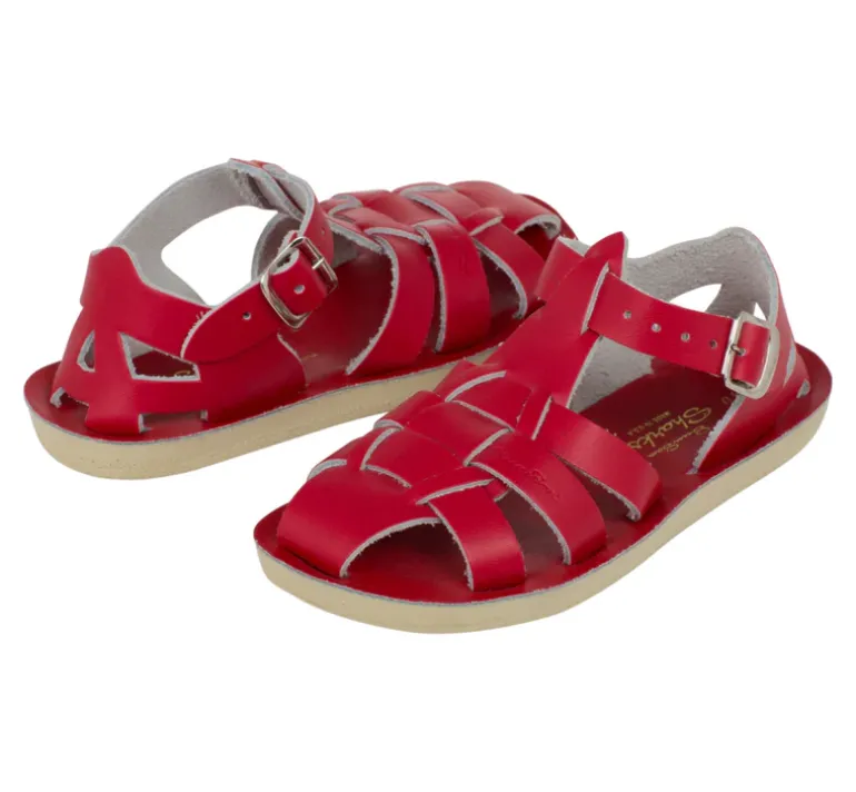 Salt-Water Sun-San | Kids Fisherman Sandals | Red