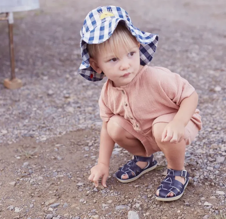 Salt-Water Sun-San | Kids Fisherman Sandals | Navy