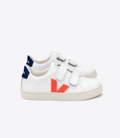 Veja Kids Trainers | Esplar Velcro | Orange Fluo Cobalt