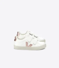 Veja Kids Trainers | Velcro Esplar Fured | White Nacre