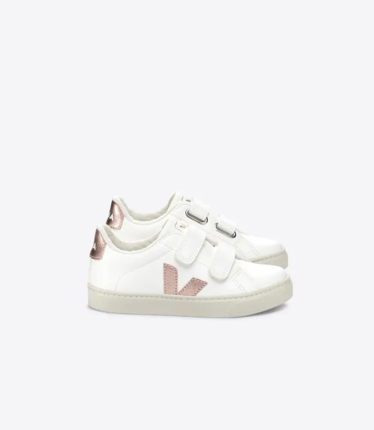 Veja Kids Trainers | Velcro Esplar Fured | White Nacre