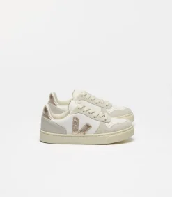 Veja Kids Trainers | V-10 Lace | White Platine Natural