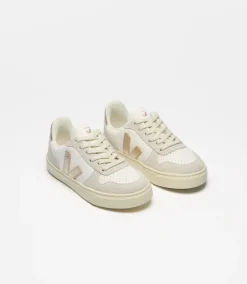 Veja Kids Trainers | V-10 Lace | White Platine Natural
